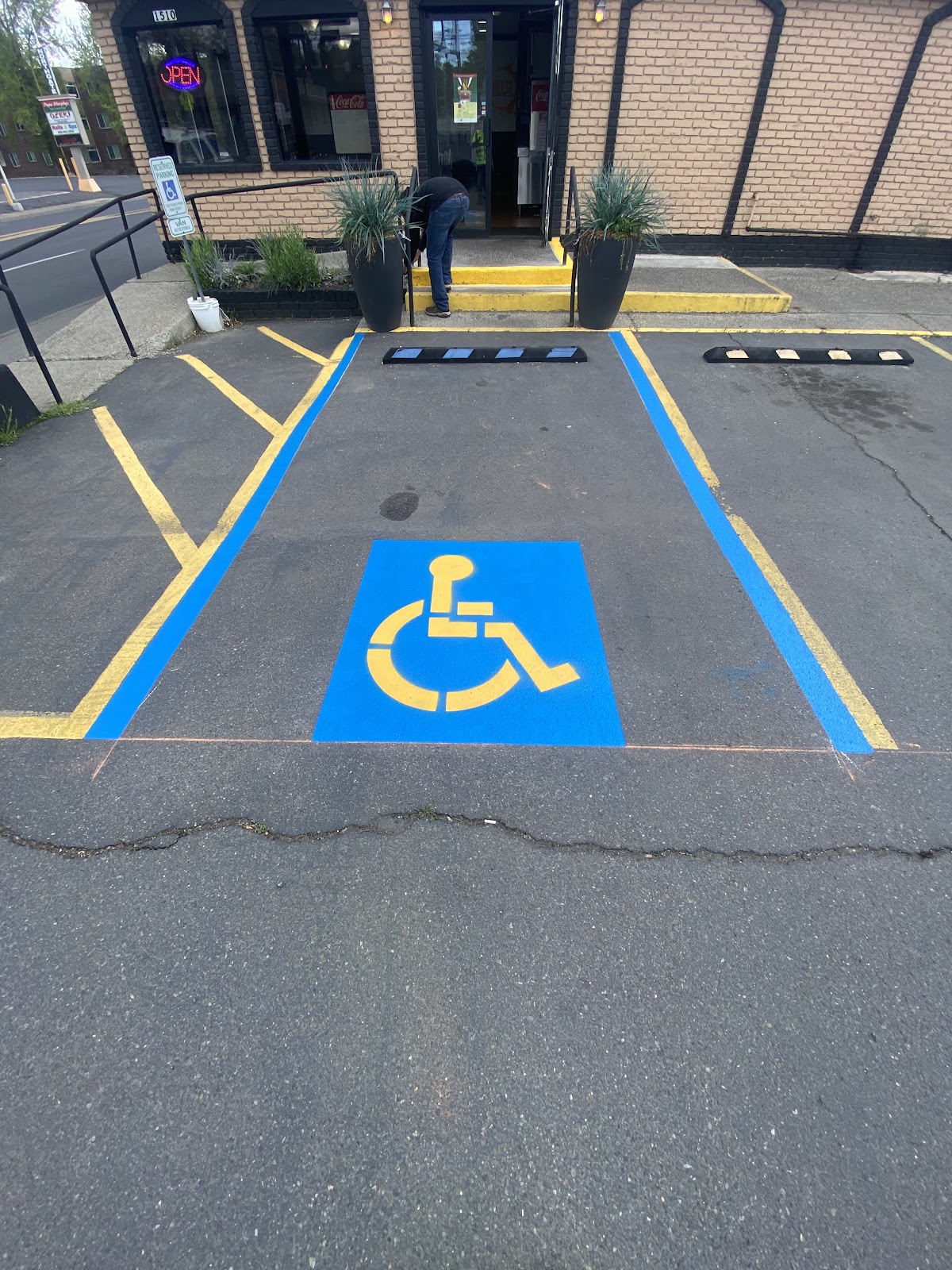 ADA stall striping